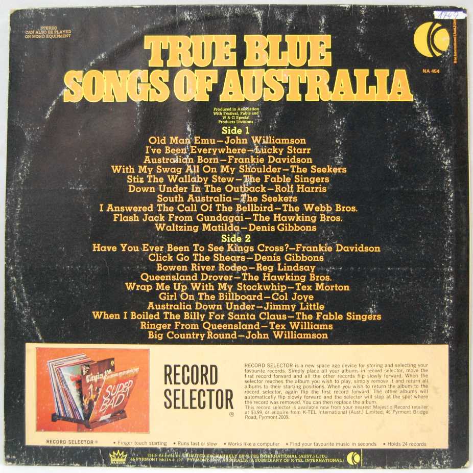 True Blue Songs Of Australia