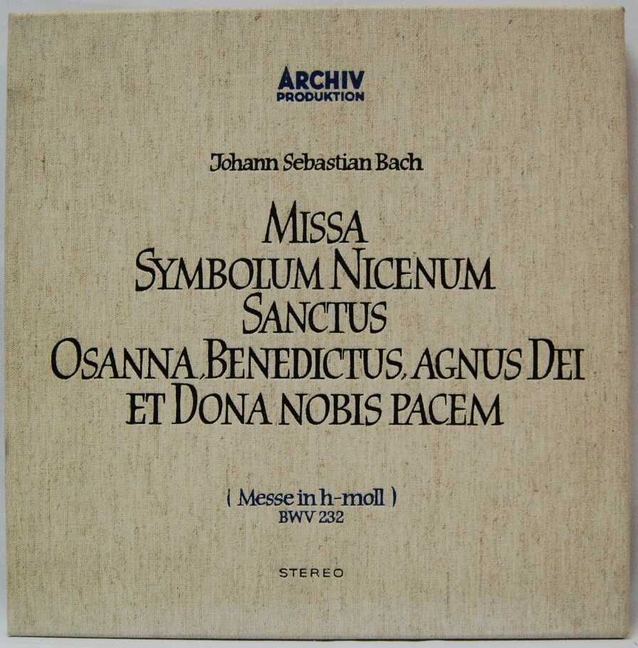 Johann Sebastian Bach - Karl Richter  Missa Symbolum Nicenum Sanctus Osanna (3 LP)