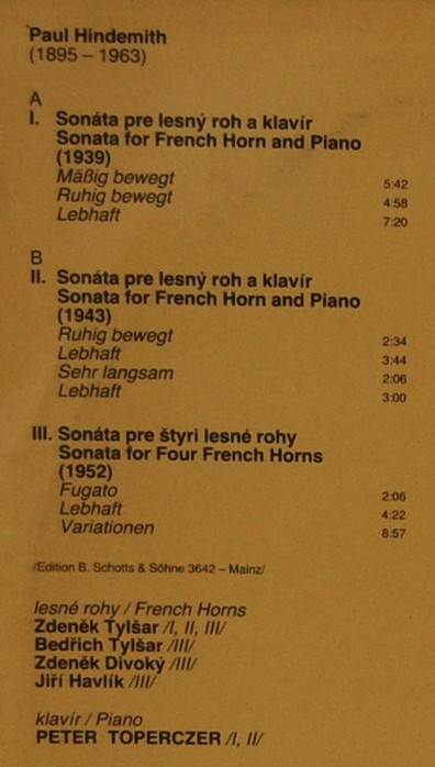 Paul Hindemith - Horn Sonatas 