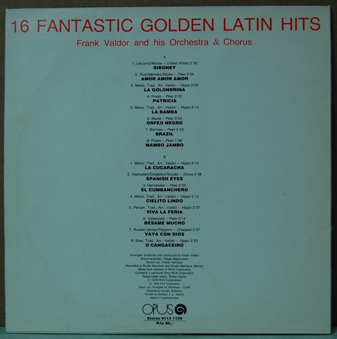 16 Fantastic Golden Latin Hits 