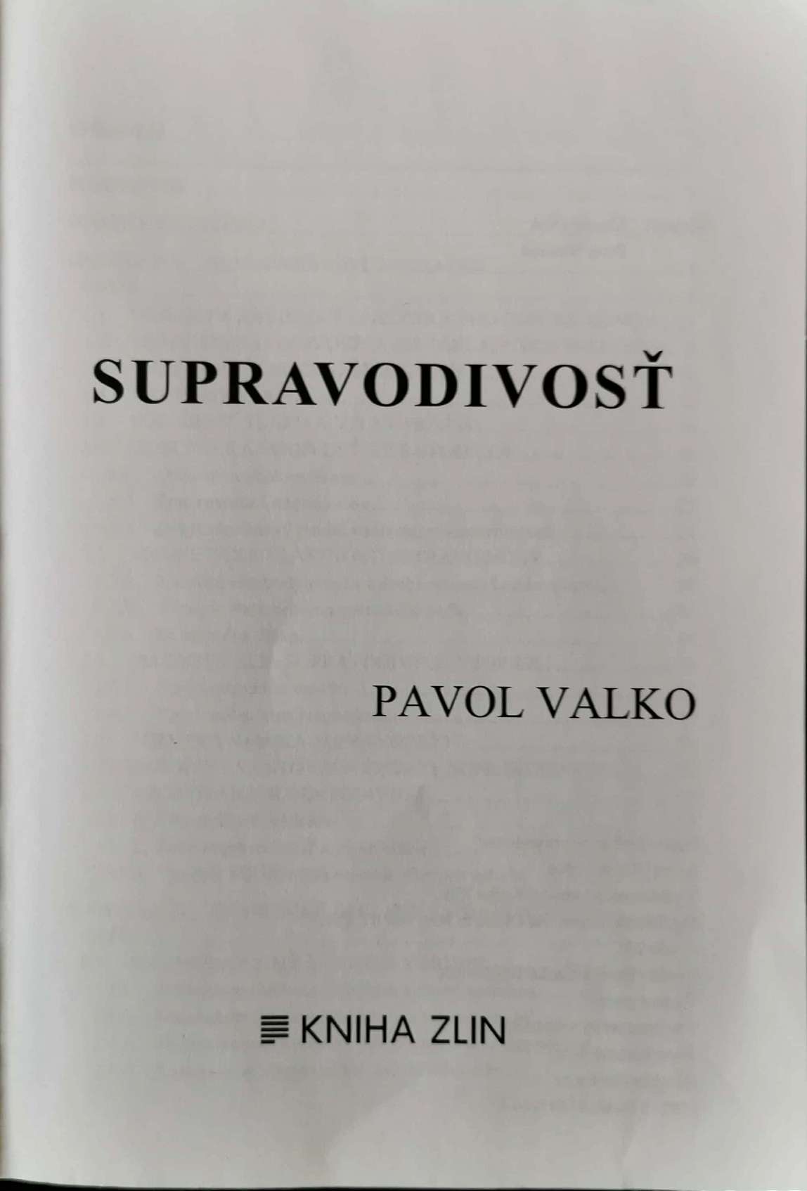 Supravodivosť - Pavol Valko